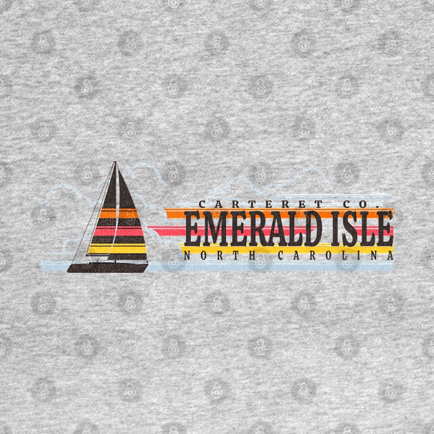 Emerald Isle, NC Summertime Vacationing Sailboat by Contentarama